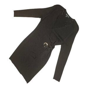 I.N.C International Concepts | NWT | Elegant Sweater- Black Wrap Dress | Size XL